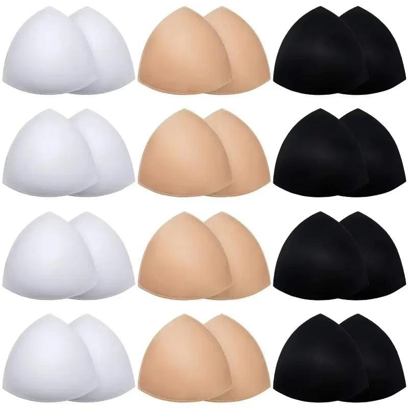 2025 Triangle Sponge Push Up Bra Pads Set for Women Invisible Insert Swimsuit Bikini Breast Enhancers Chest Cup Pads Accessories - MauBai