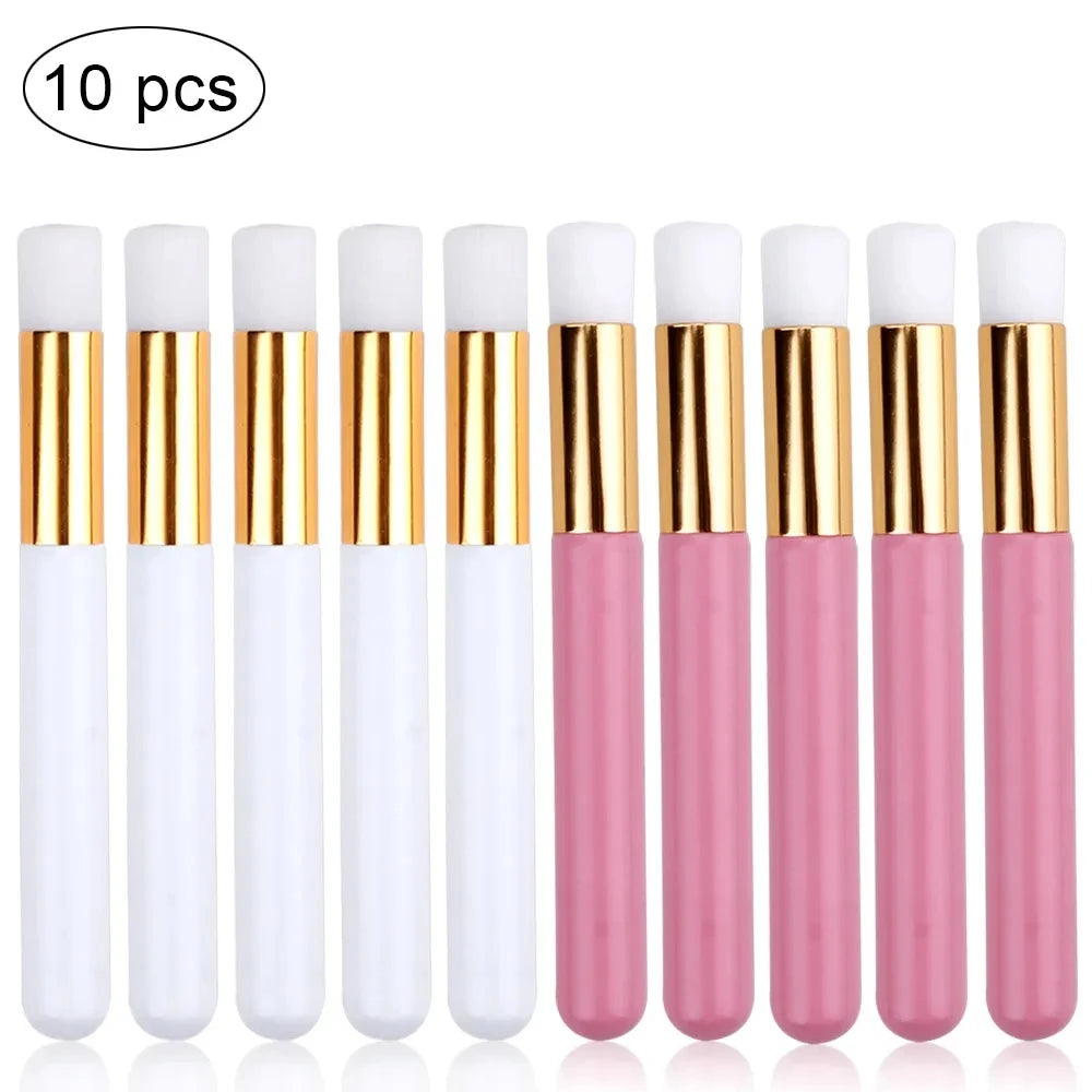 10pcs Eyelash Cleaning Brush Lash Shampoo Brush for Eyelash Extensions Peel Off Nose Pore Blackhead Remover Makeup Tools