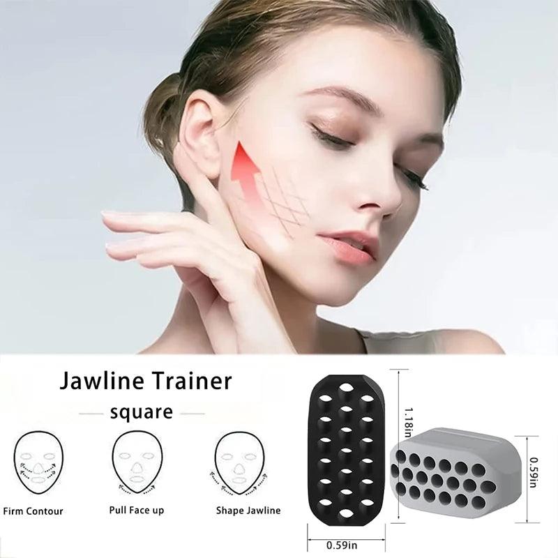 Silicone Jaw Exerciser Facial Toner & Jawline Fitness Ball Neck Toning Equipment Facial Beauty Tool Double Chin Exerciser - MauBai