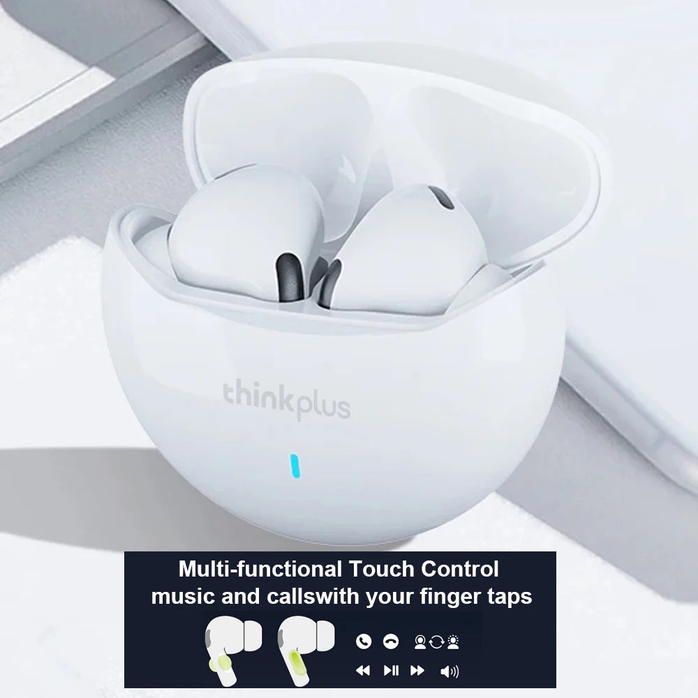 Original Thinkplus Bluetooth Earphones Wireless Earbuds Touch Control Headphones HD Call HiFi Sound Low Latency Gaming Headset