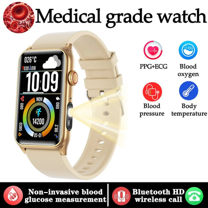 2025 New For Xiaomi AI Medical Diagnostic Women Smart Watch Blood Sugar Heart Rate Voice Bluetooth Call Health Smartwatch Men