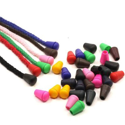 20pcs Colorful Plastic Cord Ends Bell Stopper With Lid Lock Toggle Clip Paracord Clothes Bag Sportswear Shoelace Rope Parts - MauBai