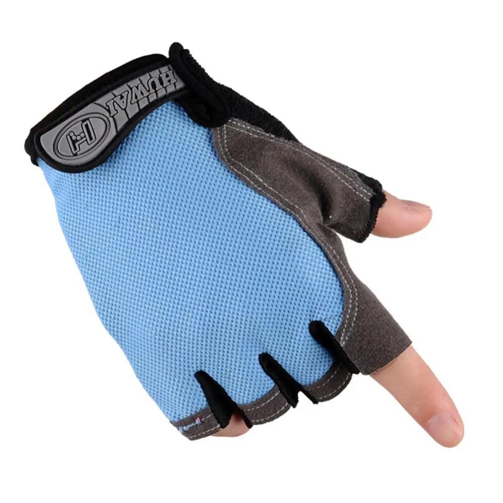 1Pair Women Men Bicycle Glove Mountain Bike Lightweight Yoga Training Non-slip Half-finger Glove Cycling - MauBai