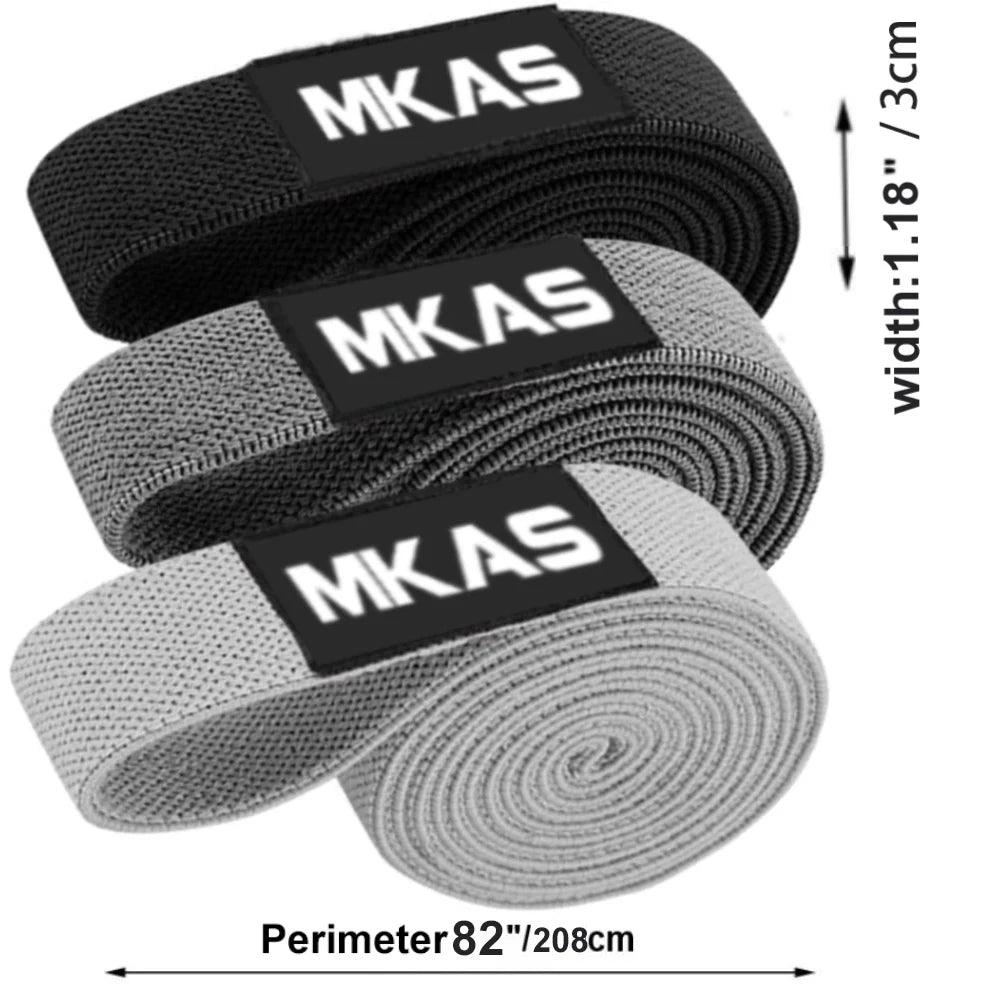 MKAS Long Resistance Loop Band Set Unisex Fitness Yoga Elastic Bands Hip Circle Thigh Squat Band Workout Gym Equipment for Home - MauBai