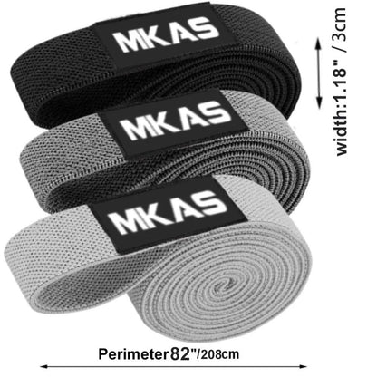 MKAS Long Resistance Loop Band Set Unisex Fitness Yoga Elastic Bands Hip Circle Thigh Squat Band Workout Gym Equipment for Home - MauBai