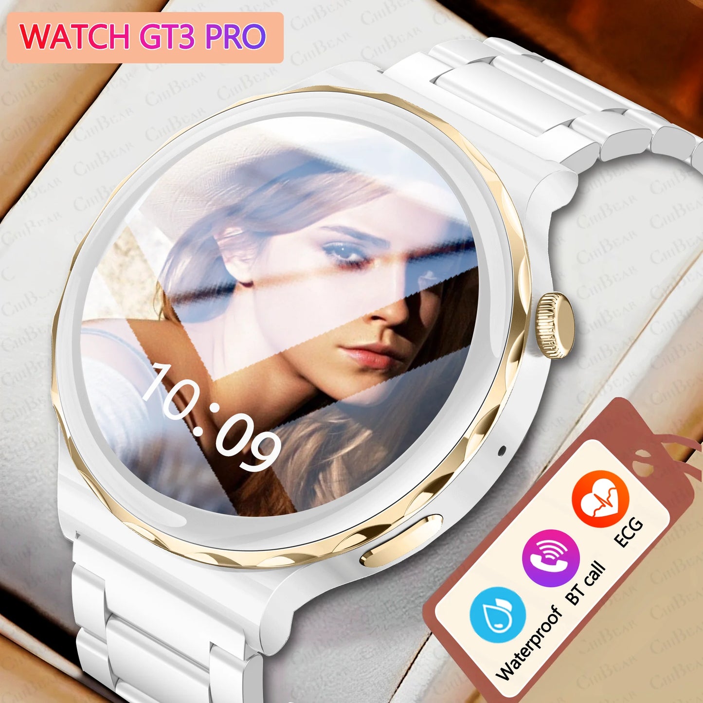 2024 Fashion Women Smart Watch Heart Rate GPS Motion Trajectory Fitness Watch Waterproof Voice Call Smart Watch For Android IOS