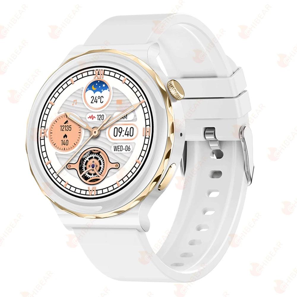 2024 For Huawei ECG+PPG Fashion Smart Watch Women Heart Rate Monitoring Waterproof Bluetooth Call Smart Watch Ladies For GT3 PRO