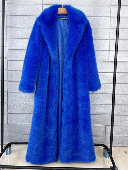 Tossy Winter Fur Feather Overcoat For Women Loose Cardigan Solid Luxury Elegant Jacket Clothes Warm 2025 Fur Feather Outwear