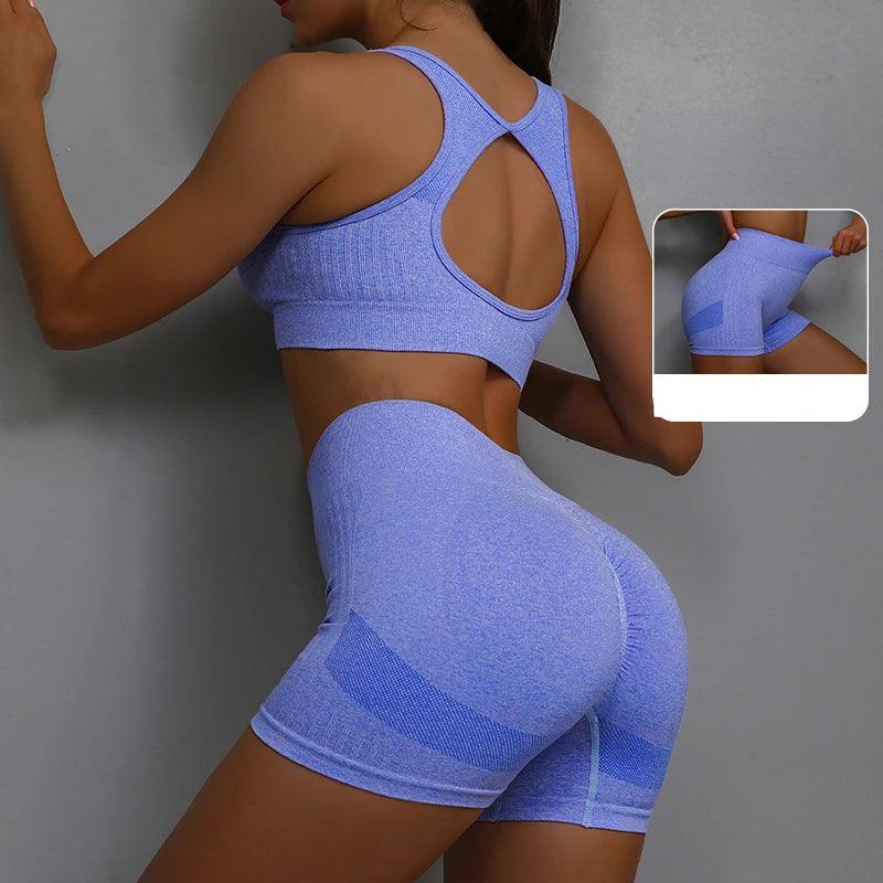 Yoga Suit Yoga Sports Underwear Women's Fitness Suit Vest Running Sports Yoga Shorts Set Yoga Set  Workout Set - MauBai