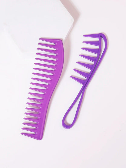 2-piece set of wide toothed oil hair comb dual-purpose hairdresser accessories hair styling tools Special for real hair wigs