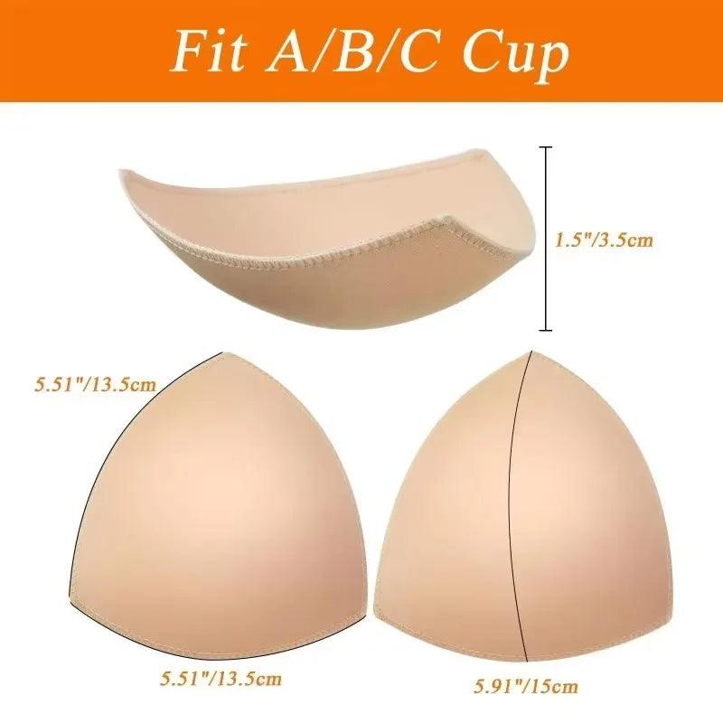 2025 Triangle Sponge Push Up Bra Pads Set for Women Invisible Insert Swimsuit Bikini Breast Enhancers Chest Cup Pads Accessories - MauBai