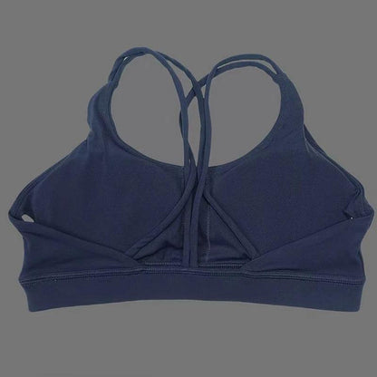 Solid color soft women's yoga bra, tight fitting and gathering, high-strength shockproof fitness, running and cycling sports bra - MauBai