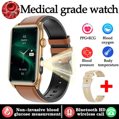 2025 New For Xiaomi AI Medical Diagnostic Women Smart Watch Blood Sugar Heart Rate Voice Bluetooth Call Health Smartwatch Men