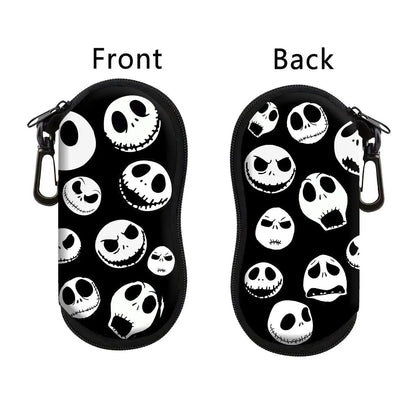 Human Skeleton Glasses Thriller Case Glasses Protective Shell Clothing Accessories Men Women Fashion Glasses Bag Halloween Gifts