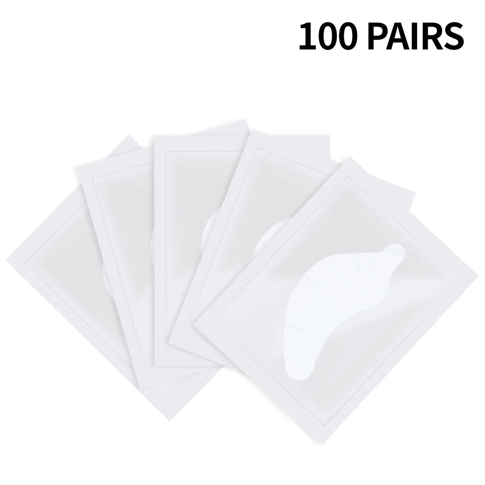 100Pairs Hydrogel Eyelash Patches Under Eye Pads Gel Patch Lashes Patches for Extension Makeup Eye Pads Eyelash Extension Patch