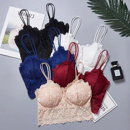 Sexy Bra Women Lace Bralette Sexy Lingerie Underwear Wireless Padded Seamless Bra Ultra Strap Padded Bras for Women