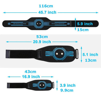 Abdominal Toning Belt EMS Muscle Stimulator Toner Waist Body Slimming Shaping Waist Arm Leg Massage Lose Weight Home Fitness - MauBai