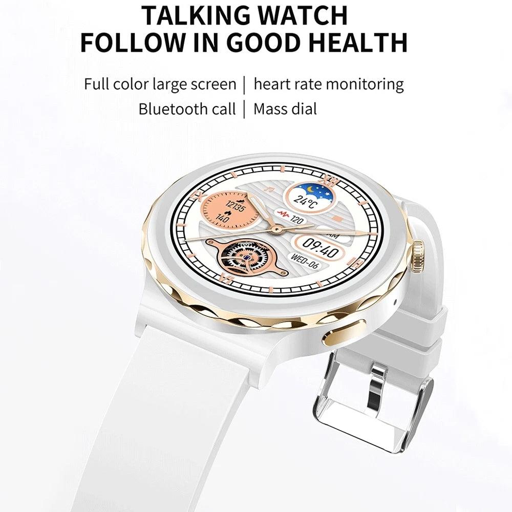 2024 For Huawei ECG+PPG Fashion Smart Watch Women Heart Rate Monitoring Waterproof Bluetooth Call Smart Watch Ladies For GT3 PRO