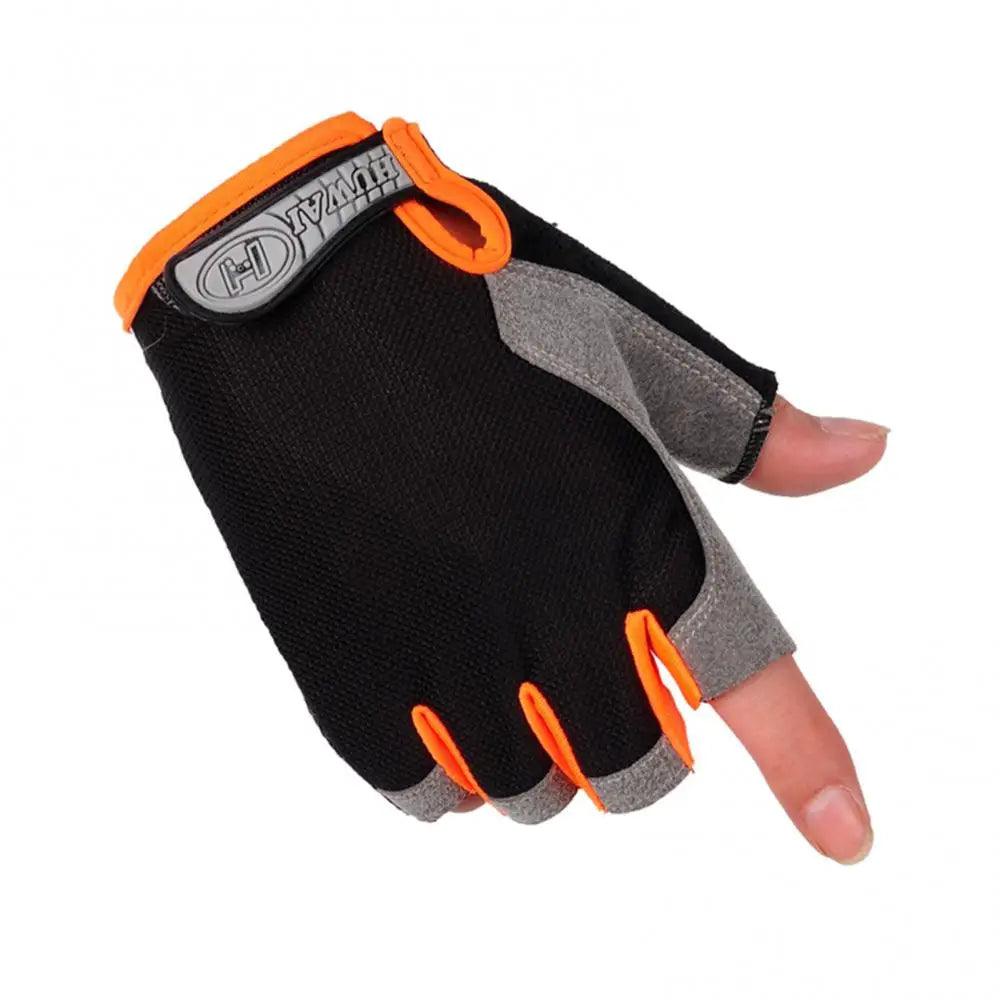 1Pair Women Men Bicycle Glove Mountain Bike Lightweight Yoga Training Non-slip Half-finger Glove Cycling - MauBai