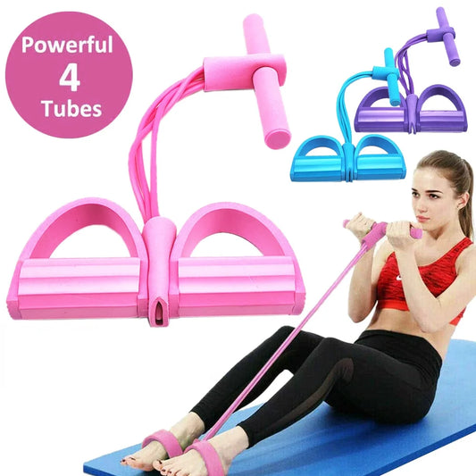 4 Resistanc Elastic Pull Ropes Exerciser Rower Belly Resistance Band Home Gym Sport Training Elastic Bands for Fitness Equipment - MauBai