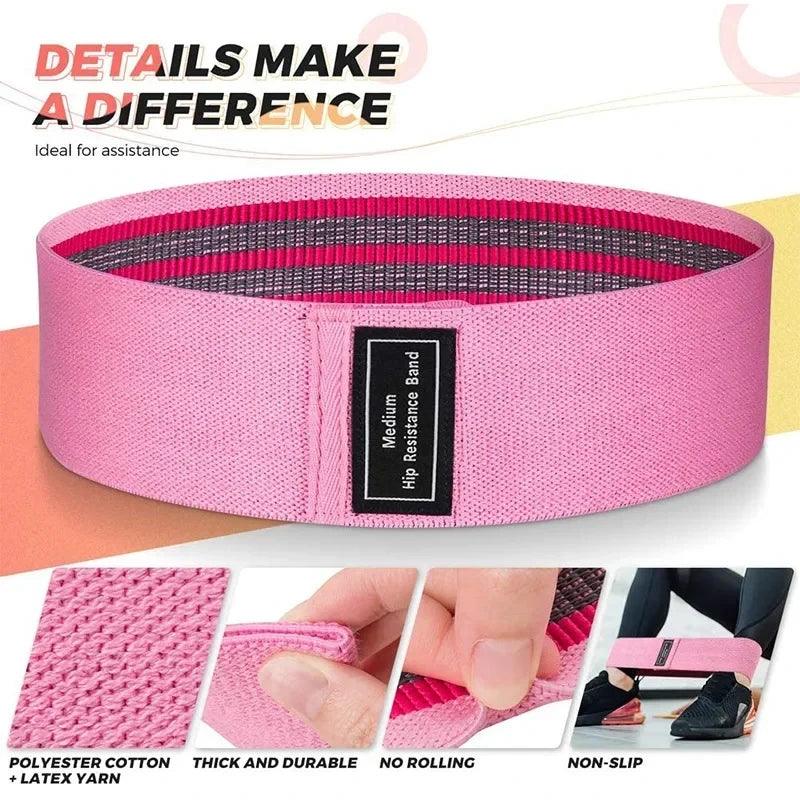 1/2/3PCS Elastic Bands Fitness Resistance Bands Yoga Pilates Hip Circle Expander Bands Gym Training Home Workout Equipment - MauBai