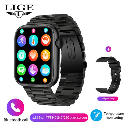 LIGE New Smart Watch 2024 Wireless Charging Smartwatch Bluetooth Calls Men Women Smartwatches Fitness Bracelet Custom Watch Face